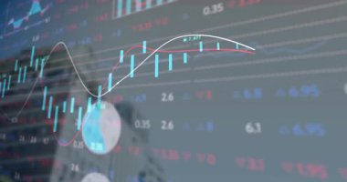 Ortaya çıkan şamdanlarda, tablo, piyasa eğilimlerini gösteren değişimleri ve düşüşleri kapsıyor. Veri görselleştirme, analitik, dijital arayüz, iş zekası, dağınıklıktan arınmış, modern, parlak