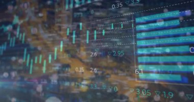 Bulanık şehir ışıkları açılıyor, şamdanlar yükseliyor, parmaklıklar genişliyor, göstergeler dönüyor, veriler çevriliyor. Kentsel, veri, görselleştirme, teknoloji, analitik, hareket, modern