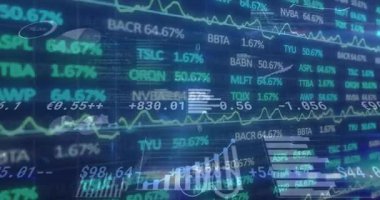 Başlangıç şebekede kayan saatleri ve yükselen grafikleri gösterirken piyasa sezgilerini elle yönlendiriyor. Teknoloji, dijital, analitik, yatırım, veri görselleştirme, finans, arayüz