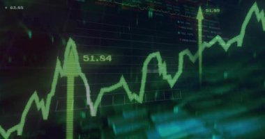 Gösterge paneli açık yeşil çizgi grafiği yukarı bakan oklar% etiketler tablo güncellemesi büyüme gösteriyor. Finansal, analitik, modern, teknoloji, yatırım, veri, kurumsal