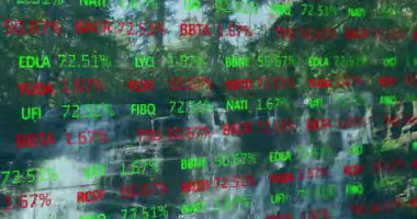 Şelale üzerinde kaplama başlatılıyor, yükselen kırmızı yeşil kalbi güncelliyor, düşen yerleşim eğilimleri gösteriyor. Doğa, finans, dijital, teknoloji, yatırım, büyüme, manzara