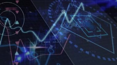 Zirveleri ve holografik sezgileri gösteren ızgaranın tetiklediği deniz mavisi ve pembe grafikler. Veri, görselleştirme, analitik, fütüristik, gösterge paneli, arayüz, teknoloji