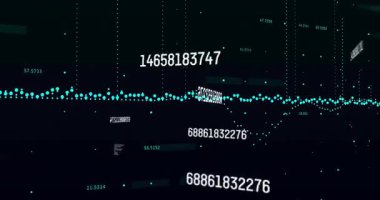 Açılış ızgarası aşağı kayıyor, yukarıda turkuaz dalga görselleştirme eğilimleri güncelleniyor. Veri görselleştirme, dijital analitik, fütüristik tasarım, soyut teknoloji, veri akışı, yenilik, siber ağ