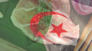 Başlangıçta, Cezayir bayrağı altında baharatlı bifteklerin etrafında dönen kamera göstermelik yemekler yapıyordu. Aşçılık, aşçılık, gurme, köylü, canlı, yemek hazırlama, lezzet