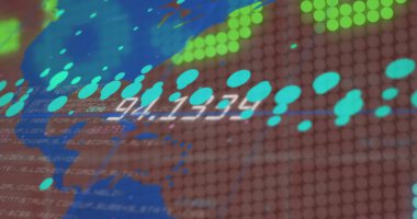 Kahverengi arka planda dünya haritası ve finansal veriler. Küresel iş, finans, para ve ekonomi kavramı dijital olarak oluşturulan imaj.