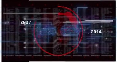 Etiketin kırmızı küreyi döndürmesi, etiketleri güncellemesi ve reaksiyonları görselleştirmesi üzerine. Küreselleşme, veri görselleştirme, teknoloji, bağlantı, dijital arayüz, analitik, yenilik