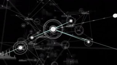 Merkezi düğüm görünüyor ve yeni düğümlere çizgiler atıyor, bağlantı gösteren veri ağını canlandırıyor. Dijital, fütüristik, soyut, teknoloji, görselleştirme, ağ, yenilik