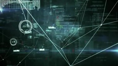 Nabız düğümü 52.4 boyuttaki ağ büyümesini yönlendiriyor, yeşil simgeleri kod akışlarıyla birleştiriyor. Teknoloji, veri, ağ, dijital, yenilik, siber, bağlantı