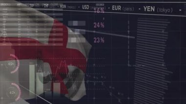 Şebeke ortaya çıktıktan sonra, İngiltere bayrağı dalgalanırken kalp güncelleme ve grafikler küresel finansmanı canlandırıyor. Finansal, analiz, görselleştirme, dijital, veri, ekonomik, analitik