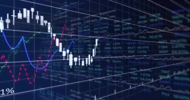 Kod kaydırma başlatılıyor. 3 boyutlu bar tablosu dönüyor ve görselleştiren piyasa eğilimleri tersine dönüyor. Teknoloji, finans, analitik, görselleştirme, yatırım, veri, dijital