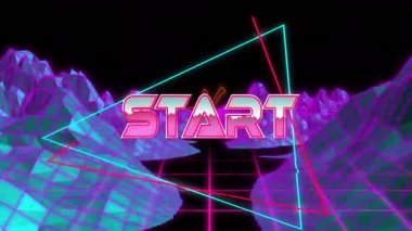 Fırlatmada START logosu oluşuyor sonra neon üçgenler oluşuyor, geriye doğru markalaşmak için dönüyor. Fütürist, dijital, geometrik, enerjik, dalgın, dinamik, teknolojiden esinlenilmiş