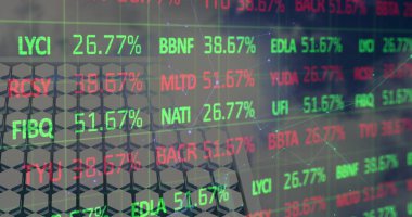 İstatistik ve mali veri işleme resmi ikili kodlama veri işleme üzerine. Küresel gönderim ve bağlantılar konsepti dijital olarak oluşturuldu.