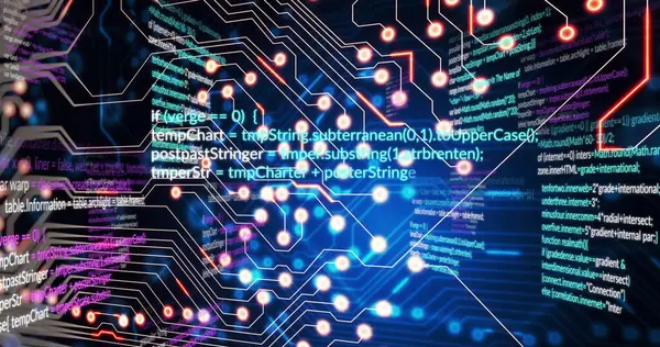 Siyah arkaplan üzerinde veri işleme resmi. Sosyal medya ve dijital arayüz konsepti dijital olarak oluşturuldu.