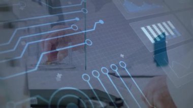 Cihaz port izleme devresi verilerine uyan altın konnektör bilim adamı seçiliyor. Teknoloji, kesinlik, yenilik, araştırma, bilimsel tanı, veri