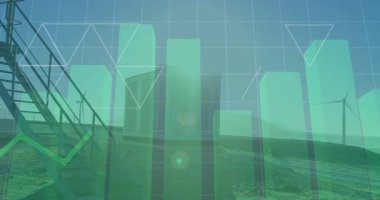 Endüstriyel alanı kaplayan çizelge, ölçüm ölçümlerini inceleyen teknisyenleri başlat. Endüstriyel, veri, mühendislik, canlılık, altyapı, analiz, açık hava