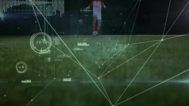 Futuristik AR, spor analitiği için somutlaştırma ve top sürme futbolcusunu takip etme üzerine kuruludur. Spor, teknoloji, gece hayatı, rekabet, yenilik, hareket, atletizm