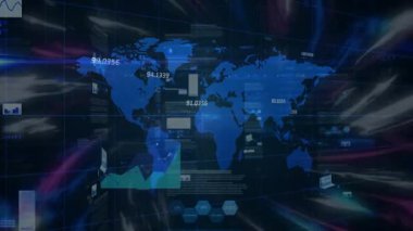 Haritalanan solgunluk turta istifleme, çizgi grafik yükselme ve veri eğilimlerini görselleştiren bar grafiklerini tetikler. Teknoloji, analitik, görselleştirme, fütüristik, veri, yenilik, dijital