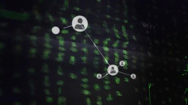 Devre haritasında görünen düğümlerde yumurtlama ve bağlama başlatılan düğümler genişleyen ağı gösterir. Teknoloji, siber güvenlik, veri, dijital, bağlantı, yenilik, siber ağ