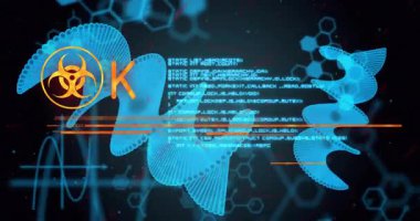 Büyü kodu atımı biyolojik tehlike sarmalının yanıp sönmesine neden oluyor. Acil durum, ani titreşim gerektiriyor. Siber Güvenlik, Uyarı, Dijital, Alarm, Fütürist, Teknoloji, Tehlike