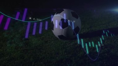 Gece lambası hologramlara başlıyor futbol topu etiketleri siluet yürüme analizlerini değiştiriyor. Teknoloji, spor, analiz, görselleştirme, fütürist, performans, aktivite