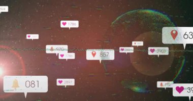 Kabarcık 524 arıza hattı boyunca yüzüyor alarm baloncukları kümeleniyor, artan çarpışmayı gösteriyor. Dijital, fütüristik, soyut, neon, dinamik, teknoloji, yenilik