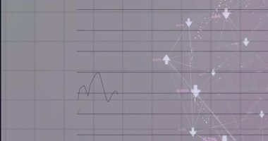 Siyah çizgiyi yükselten veriler alınıyor ve ağ okları eğilimleri gösterdikçe çubuklar büyüyor. Gelecekçi, analitik, görselleştirme, dijital, dinamik, bilgi, teknoloji