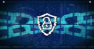 Kod akımları zincir halkaları oluşturan ikon arızası ve asma kilit güvenli bağlantıyı sağlıyor. Siber güvenlik, dijital, fütüristik, güvenlik, teknoloji, ağ, koruma