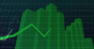 3 boyutlu ızgara gerilemesi çubukların yükselmesine ve çizgilerin izinin sürülmesine diplerin etiketlenmesine, görselleştirmenin azalmasına neden oluyor. Veri görselleştirme, analitik, finans, teknolojik, fütüristik, dijital, bilgi