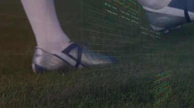 Krampon topuna basınca şebekeler 3 boyutlu grafikler genişleterek görüntü analizini tetikliyor. Spor, analitik, dijital, teknoloji, performans, bölge, atletizm