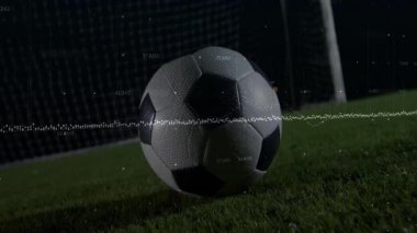 Oyuncu, AI 'ın kalesine dalga boyu örtülmüş bir şekilde ışıkların altında giriyor ve topa vuruyor. Atletik, rekabetçi, dinamik, kentsel, tek renkli, hareketli, eğlenceli