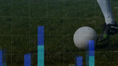 Çerçeveye giren ve top sürerken yükselen grafikler hareket istatistiklerini görselleştiriyor. Spor, analitik, performans, biyomekanik, dijital, yenilik, sağlık