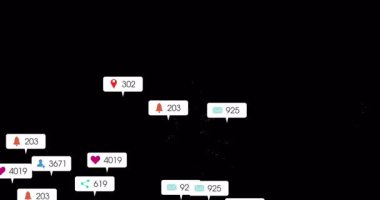 Siyah boşluk sosyal medya simgelerinin ortaya çıkışını, dışa vuruşunu, artan miktarları tetikliyor. Dijital, soyut, enerjik, dinamik, teknoloji, eğlence, kutlama