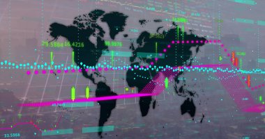 Dünya haritasının resmi ve dünya haritası üzerindeki bağlantı ağı. Küresel internet güvenlik bağlantıları teknoloji ve dijital arayüz konsepti dijital olarak oluşturulmuş görüntü.