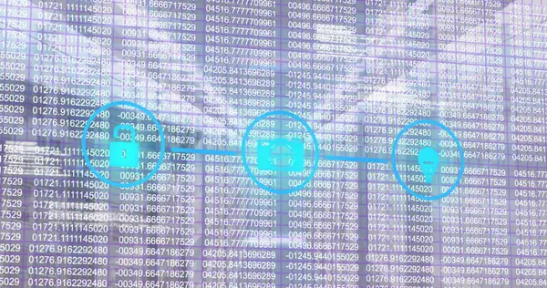 Mor gradyan üzerinde yüzen mavi asma kilit paylaşım simgeleri sayısal kodla gösteriliyor. Siber güvenlik, veri güvenliği, şifreleme, dijital kimlik, ağ koruması, teknolojik, gelecekçi