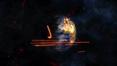 3 Boyutlu Dünya görünmeye başladı HUD kayması, tehlike simgesi kayboluyor, dönen girdaplar, acil alarm güncellemesi. Teknoloji, güvenlik, dijital, fütüristik, acil durum, veri, yenilik