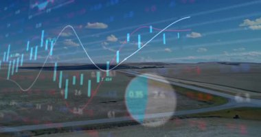 Çizelgedeki solgunluk, piyasa dalgalanmalarını gösteren eğilim çizgilerini ve elementlerin canlandırılmasını tetikler. Finansal, analitik, veri görselleştirme, kırsal manzara, teknoloji, dijital, soyut