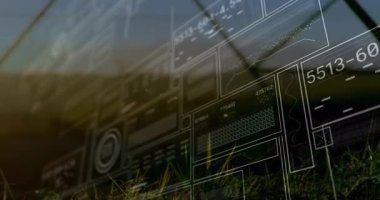 İki saniye sonra veri panelleri içeri kayıyor, değerleri güncelliyor, çeviriyor, soluyor, alan verilerini görselleştiriyor. Gelecek, veri, teknoloji, arayüz, manzara, analitik, yüksek teknoloji