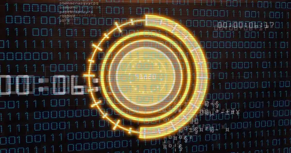 Veri işleme alanındaki tarama görüntüsü. Küresel teknoloji, çevrimiçi güvenlik ve dijital arayüz kavramı dijital olarak oluşturulmuş görüntü.