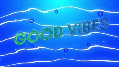 Mektuplar birer birer ortaya çıkıyor. Dalgaların üzerinde, titreşimleri yükselen 3 boyutlu güzel VİBES 'ler oluşturuyorlar. Özet, hareket, fütüristik, iyimserlik, dinginlik, dijital, akışkan