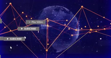 Başlangıçta, bildirim yapılırken, sinyal gönderilirken, yörüngede dolaşırken ya da dağıtılırken, ağ bağlantısı gösterilirken dünya dönüyor. Teknoloji, siber uzay, bağlantı, dijital, yenilik, gelecek, ağ