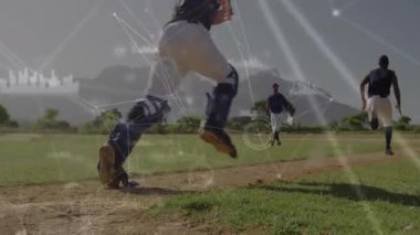 Vurucu kutusundan fırlayan koşucu, takım kovalamacası, spor analitiği yoluyla hızın görselleştirilmesi. Atletizm, müsabaka, spor, antrenman, spor, spor, spor, spor, spor