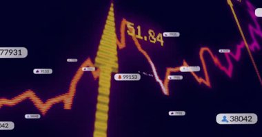 Altın tarama hattı animasyon çizelgesini tarıyor, yüzen etiketleri vurguluyor, canlı verileri güncelliyor. Dijital, geleceksel, görselleştirme, analitik, veri, arayüz, teknoloji