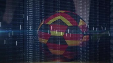 Başlangıç çizelgesinde çubuklar soluklaşıyor çizgili küre dönüyor ve veri darbeleri pazar eğilimini gösteriyor. Finansal görselleştirme, veri analizleri, dijital iklim, teknik illüstrasyon, modern tasarım, kurumsal, dinamik