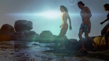 Üç arkadaş kayalardan suya atlayıp sıçramalar yaratırken teknoloji sürükleniyor. Macera, arkadaşlık, keşif, manzara, dinamik, dingin, fütürist