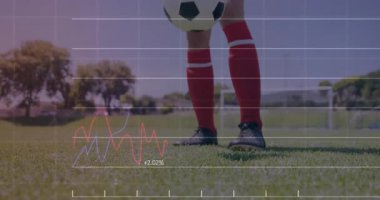 Futbolcu şebeke hatları kesildikten sonra topla hokkabazlık yapmaya başlıyor. Spor analitiği için grafikler tırmanıyor. Sporcu, spor, eğitim, performans, veri, görselleştirme, hareket