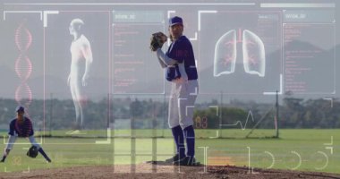 Sağ eldeki atıcı bacak kaldırıyor ve gövdeyi sarmalıyor. Bu da spor analitik panelinin hayati organları güncellemesine neden oluyor. Sporcu, biyomekanik, yenilik, sağlık, veri görselleştirme, spor bilimi, hareket analizi