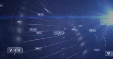 Tünel açma kamerası içe doğru itiyor kürelerin baloncukları saldığını gösteriyor. Bağlantı ölçümlerini güncelliyor. Dijital ağ, veri görselleştirme, soyut teknoloji, fütüristik tasarım, dinamik hareket, parlayan elementler, sanal arayüz