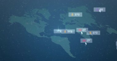 Ağ hatları büyümeyi gösterdiğinden, merkezi parıltı titreşim tetikleyicileri harita üzerinde patlıyor. Küresel, dijital, soyut, bağlantı, fütüristik, teknolojik, canlı