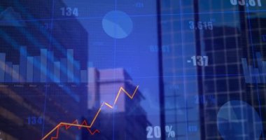 Animasyon sarı çizgi tırmanırken, kırmızı ve yeşil çizgiler piyasa eğilimlerini göstermeye başladıktan sonra salınıyor. Finans, veri, görselleştirme, modern, profesyonel, gösterge paneli, dijital