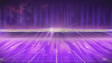 Neon şebeke boyunca sürüklenen eserler 3 boyutlu yüksek skor keskinleştirmesi başlıyor ve skor belirginleşmesi için zayıflıyor. Fütürist, siber punk, dijital, teknoloji, canlı, entellektüel, soyut